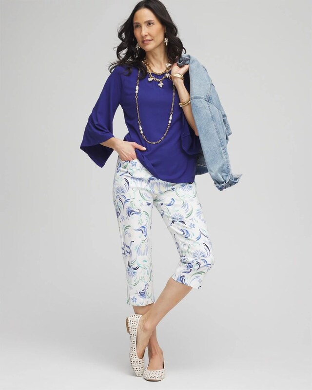Brigitte Slub Capri Pants - image 2